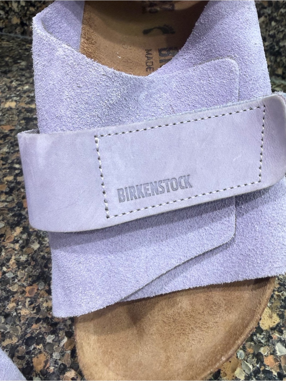 Birkenstock Lavender Kyoto Suede Slide Sandals 37 - Picture 4 of 9